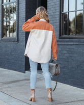 Jaison Pocketed Colorblock Shacket - Taupe Rust - FINAL SALE Ins Street